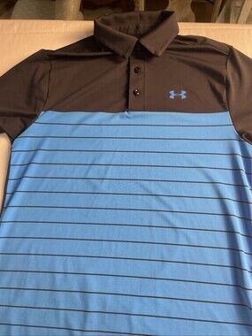Under Armour Polo Men’s Small Black And Blue